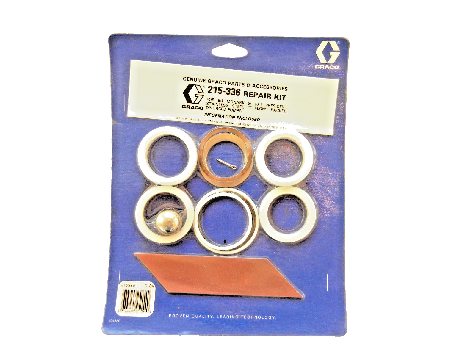 Graco Kit 215336 for 5:1 Monark 10:1 President Stainless Steel Pump Lowers