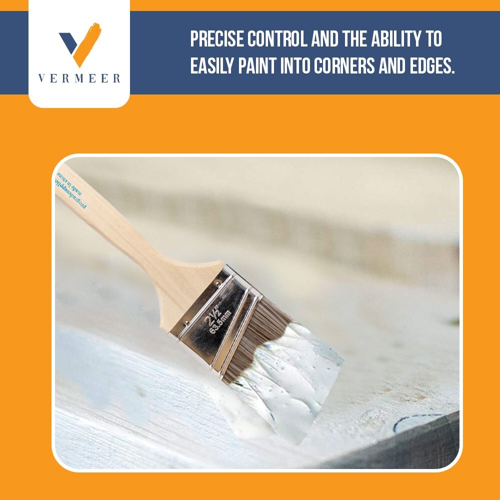 5 Piece Flat and Angle Brushes for All Latex and Oil Paints & Stains
