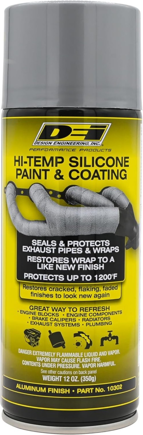 High-Temperature Aluminum Silicone Coating Spray for Exhaust & Metal Surfaces