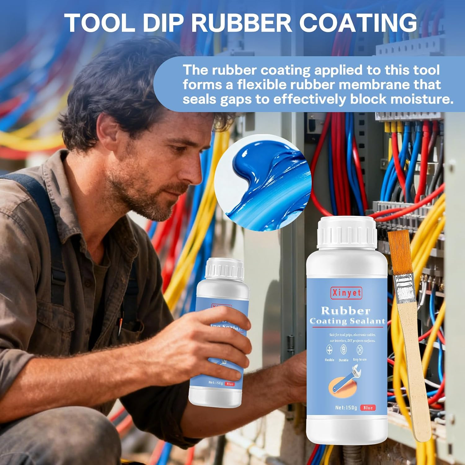 150ml Tool Dip Rubber Coating, Rubber Dip for Tools, Flexible Peelable Protectiv