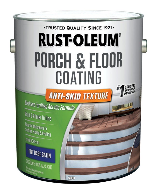 Rust-Oleum 262367 Tin Base Satin Porch & Floor Finish Paint 1 gal. (Pack of 2)