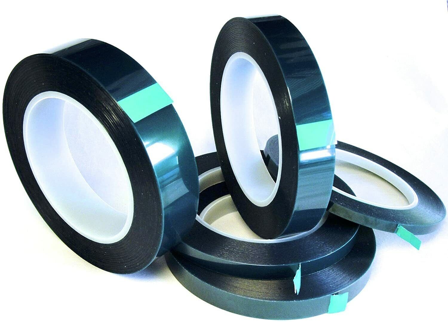 7 Rolls Green Powder Coating Anodizing Polyester Silicone Adhesive Masking Tape