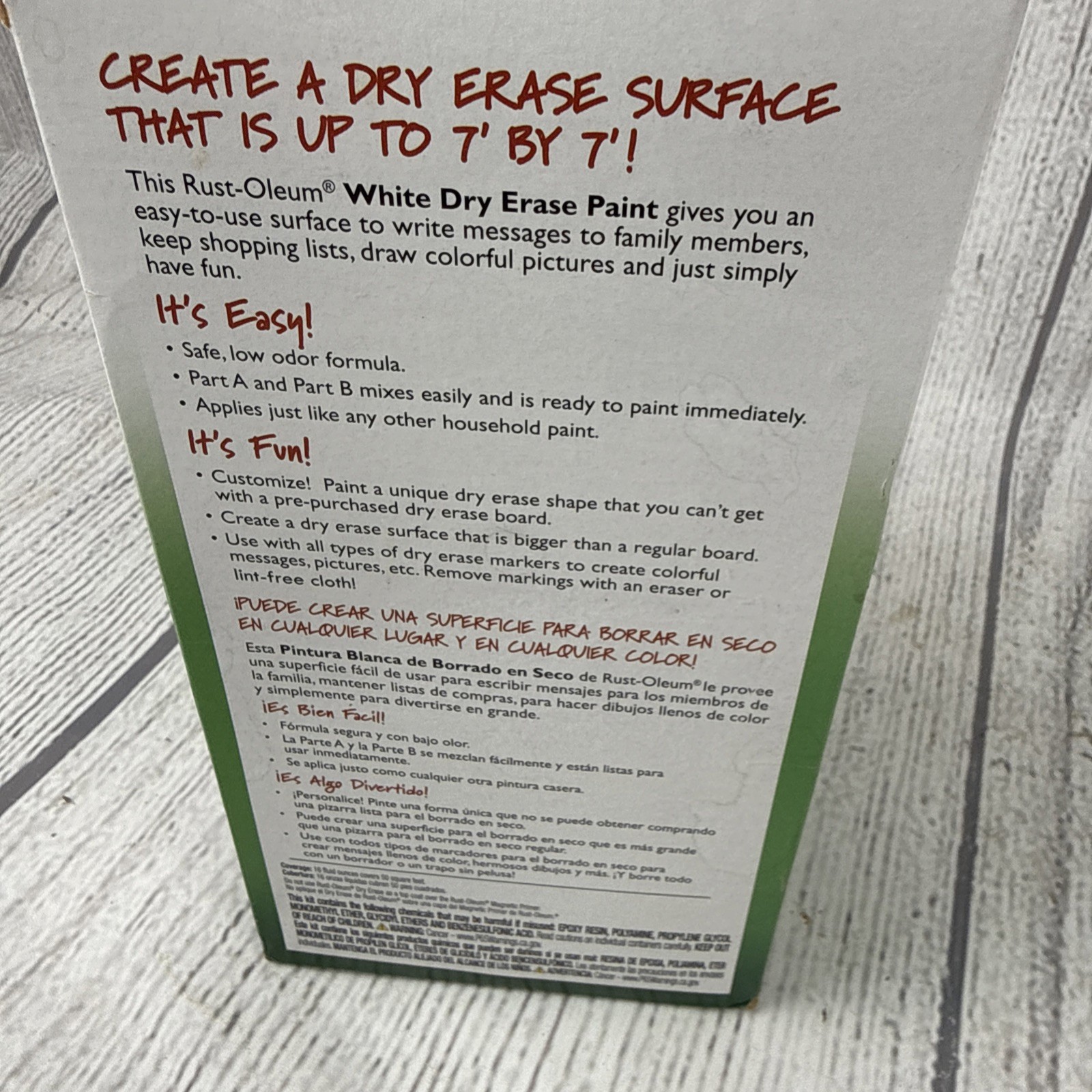 Rust-Oleum Dry Erase- Writable/Erasable White Finish 16floz #241140 – New In Box