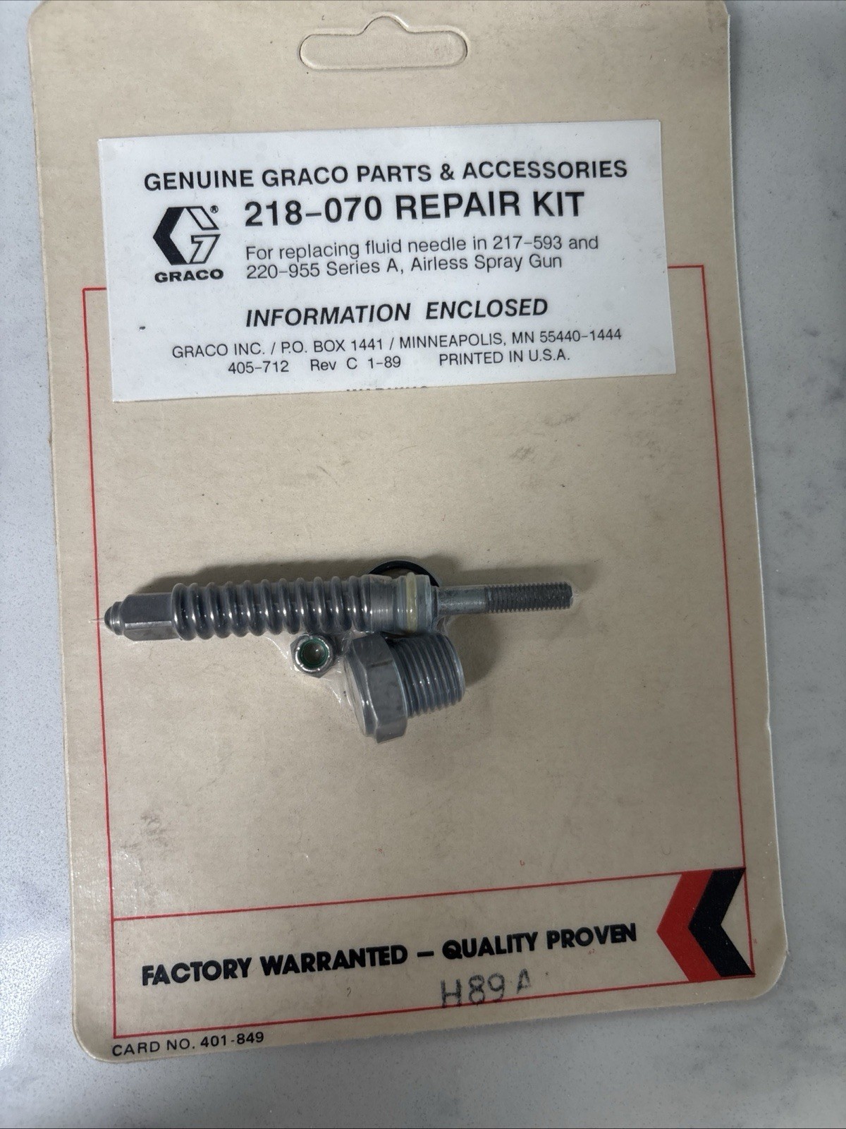 New GRACO 218070/ 218-070 REPAIR KIT