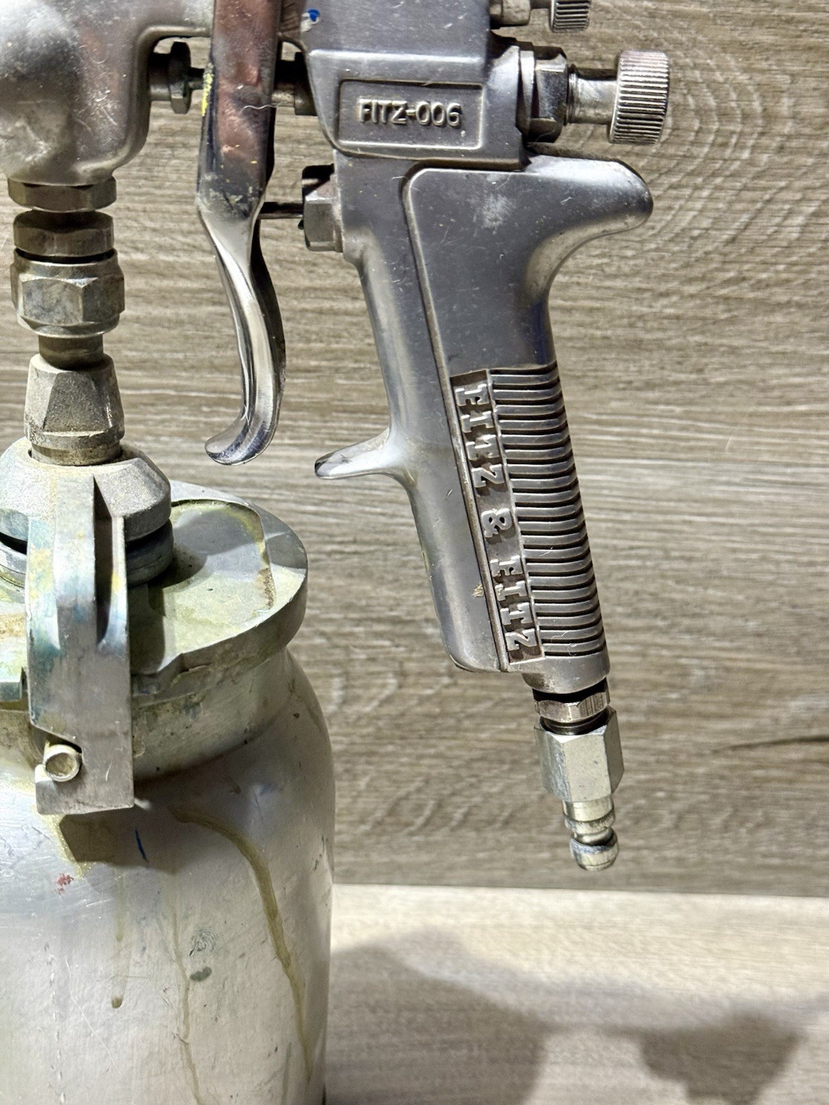 Fitz & Fitz Model 006 Spray Gun with Nozzle & Canister Vintage Paint