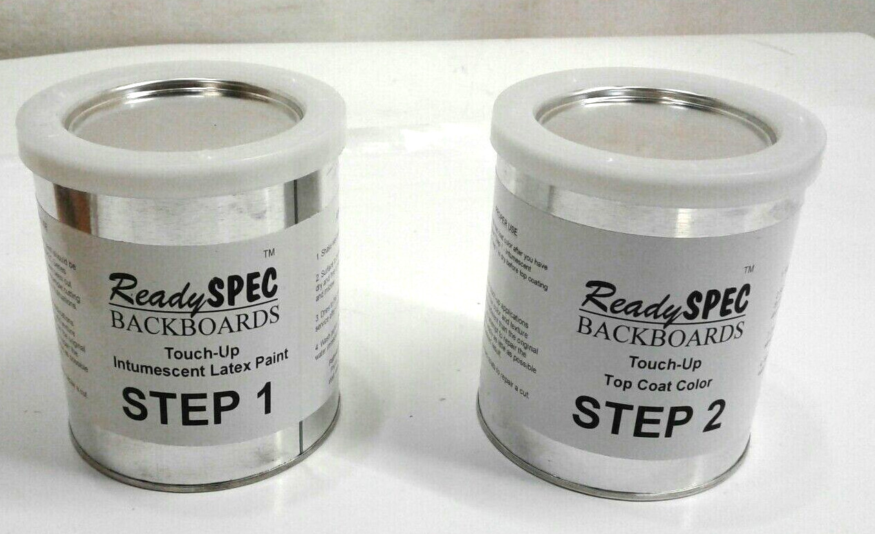 ReadySpec BackBoard Touch-Up Intumescent Latex Paint & Top Coat Color Step 1 & 2