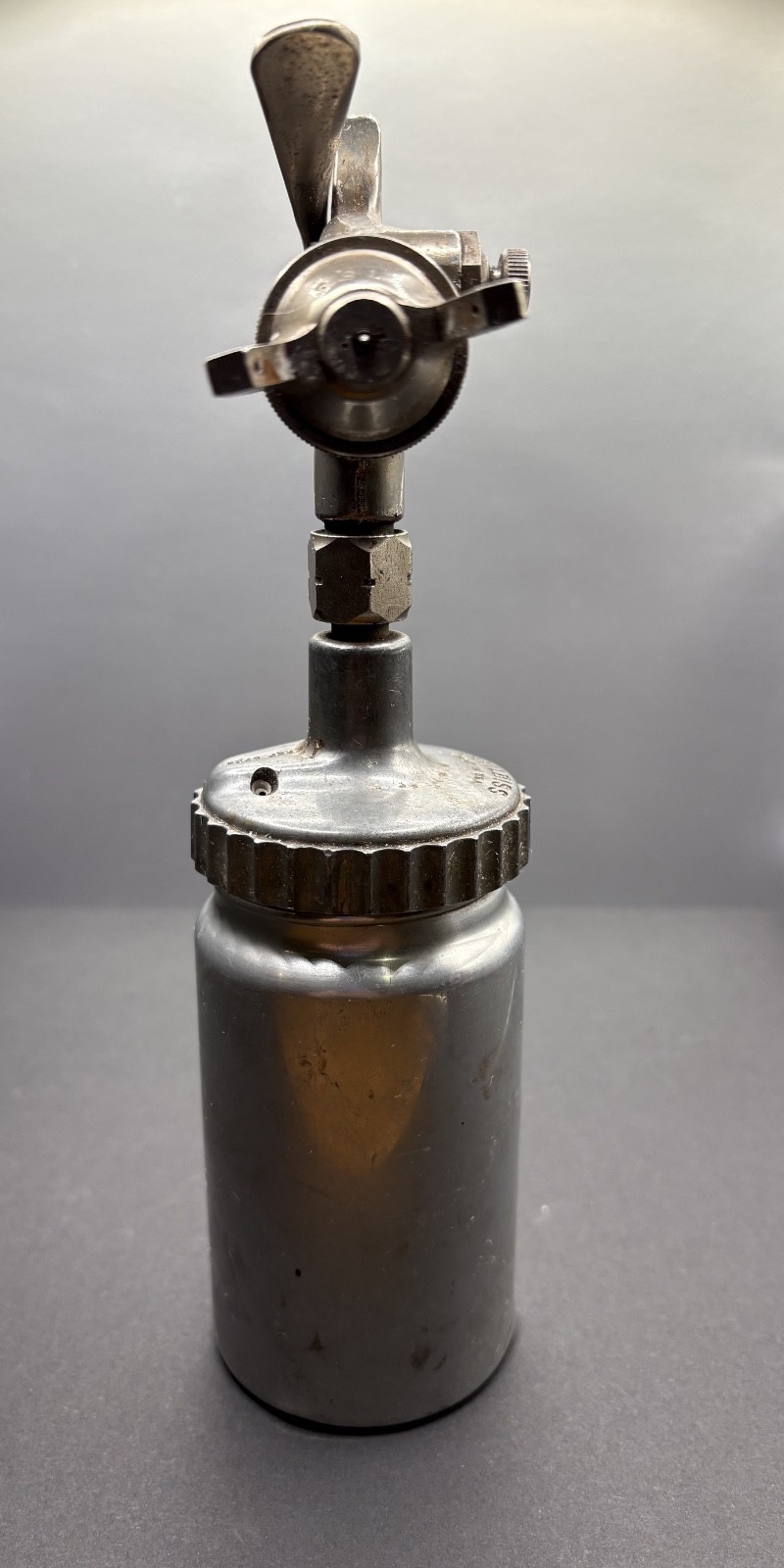 Vintage Binks Model 15 Touch Up Spray Gun w/ DeVilbiss Cup 78S Air Cap USA