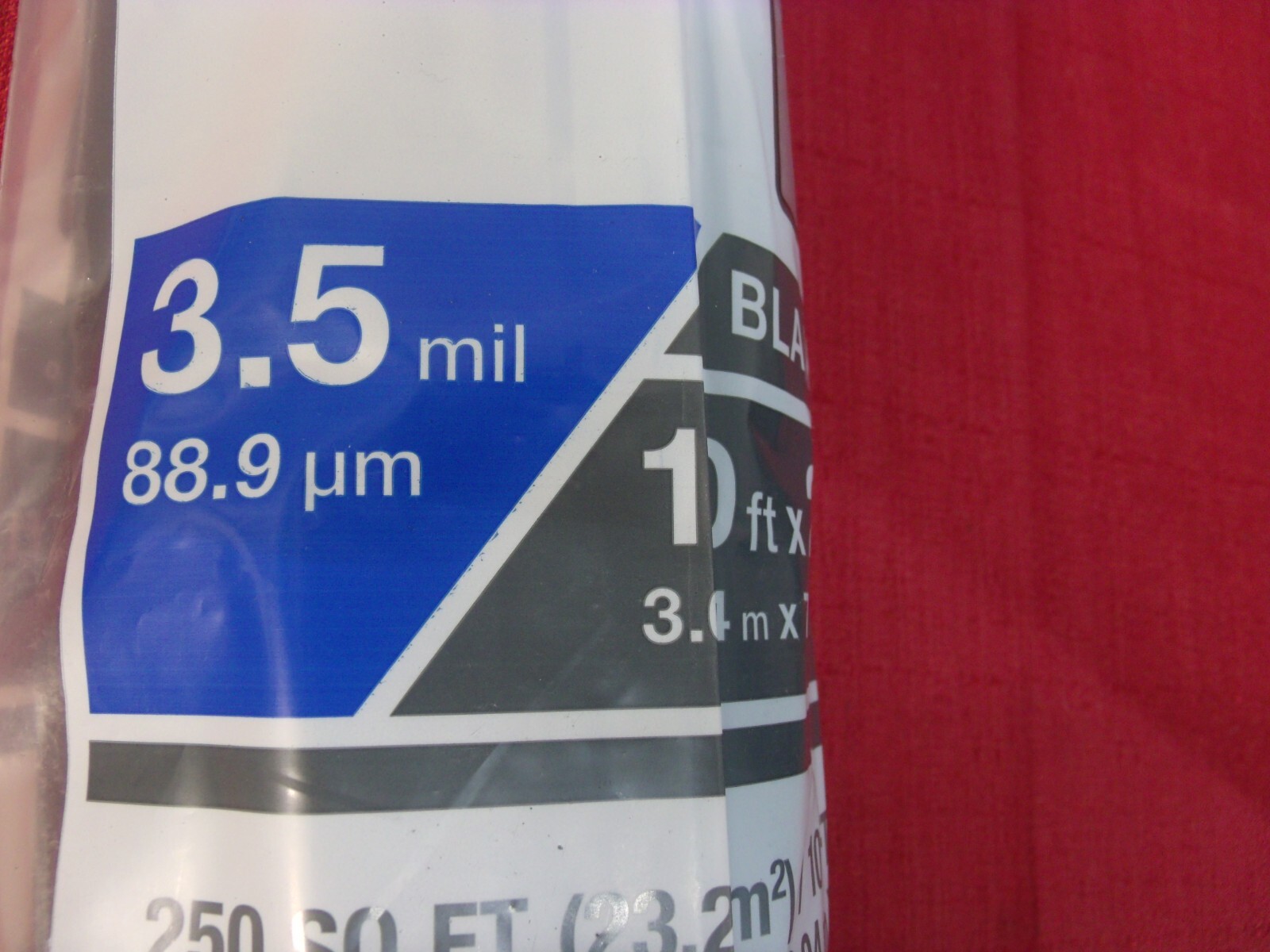 2-PACK HDX 10 Ft. X 25 Ft. Black 3.5 Mil Plastic Sheeting Black NEW.