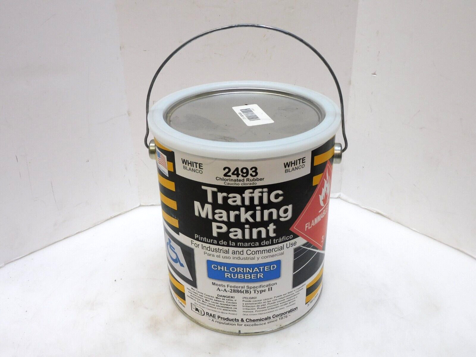 RAE 2493 CHLORINATED RUBBER WHITE BLANCO TRAFFIC MARKING PAINT