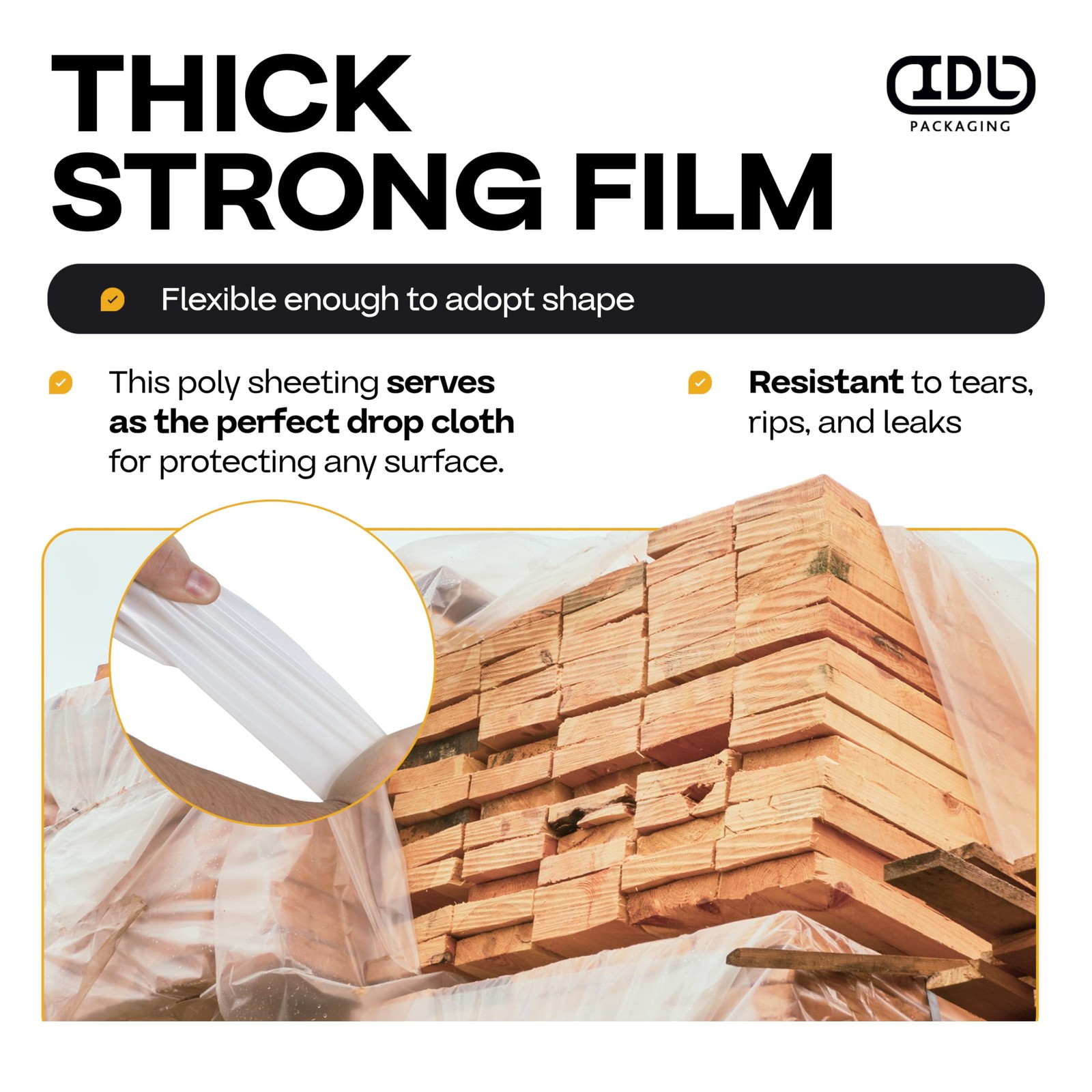 Plastic Sheeting 4 Mil 10 X 50 500 Sq. Ft. – Semi-Clear Plastic Sheeting