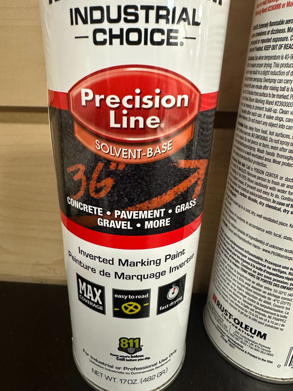 3 PACK – Rust-Oleum – 203030V – Precision Line Marking Paint, 17 Oz, White