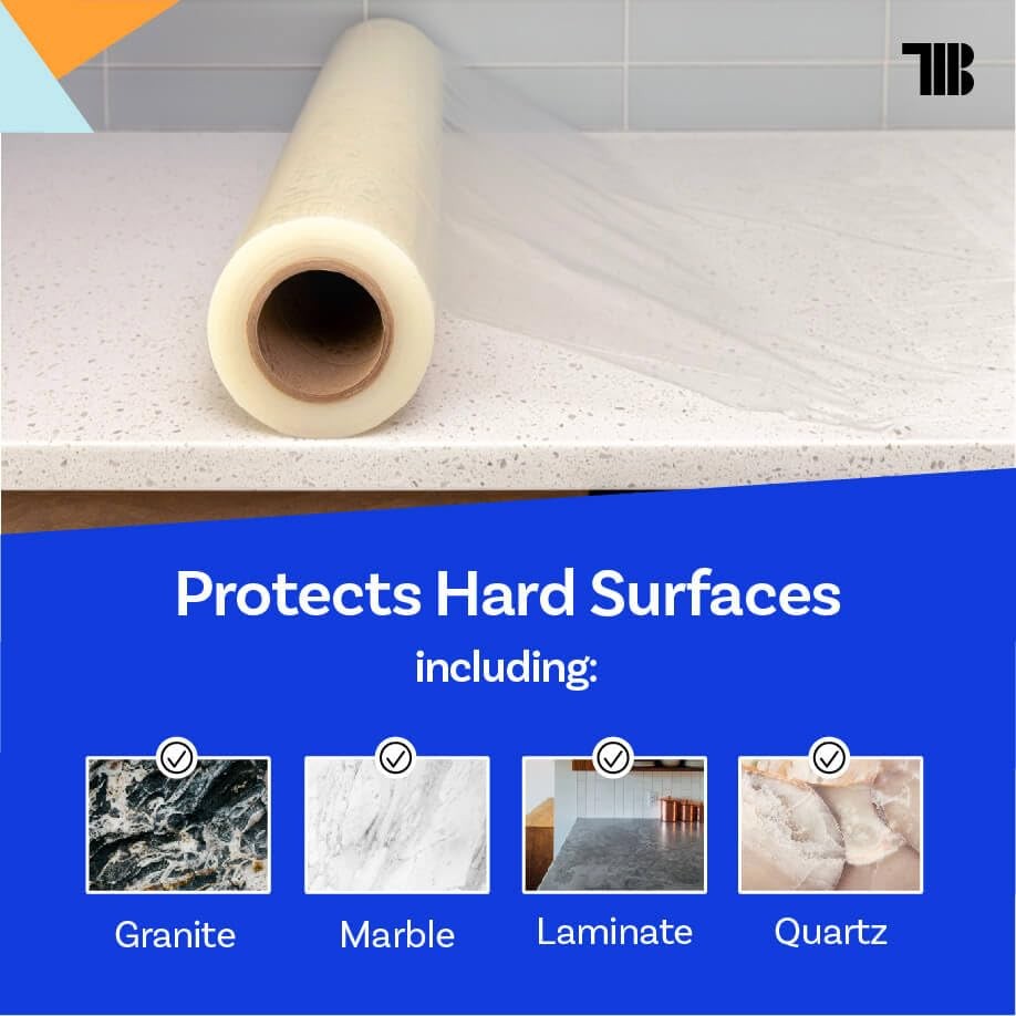 Tapemanblue Countertop Protection Film 30 X 600 Made In Usa Self Adhesive Clear