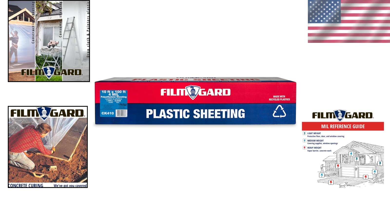 Multi-Purpose Clear Plastic Sheeting 10′ Width x 100′ Length – 4 Mil Thickness