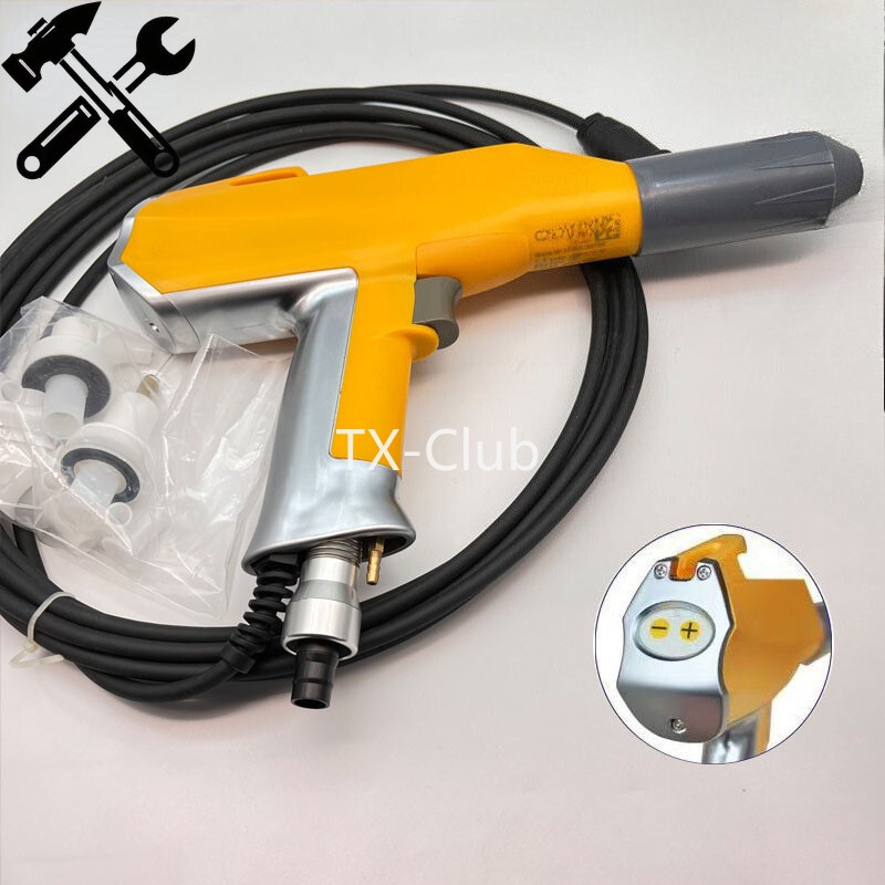 Electrostatic Powder Gun GM02 w/ 6m Cable +2 Nozzles Manual Fits GM Spray