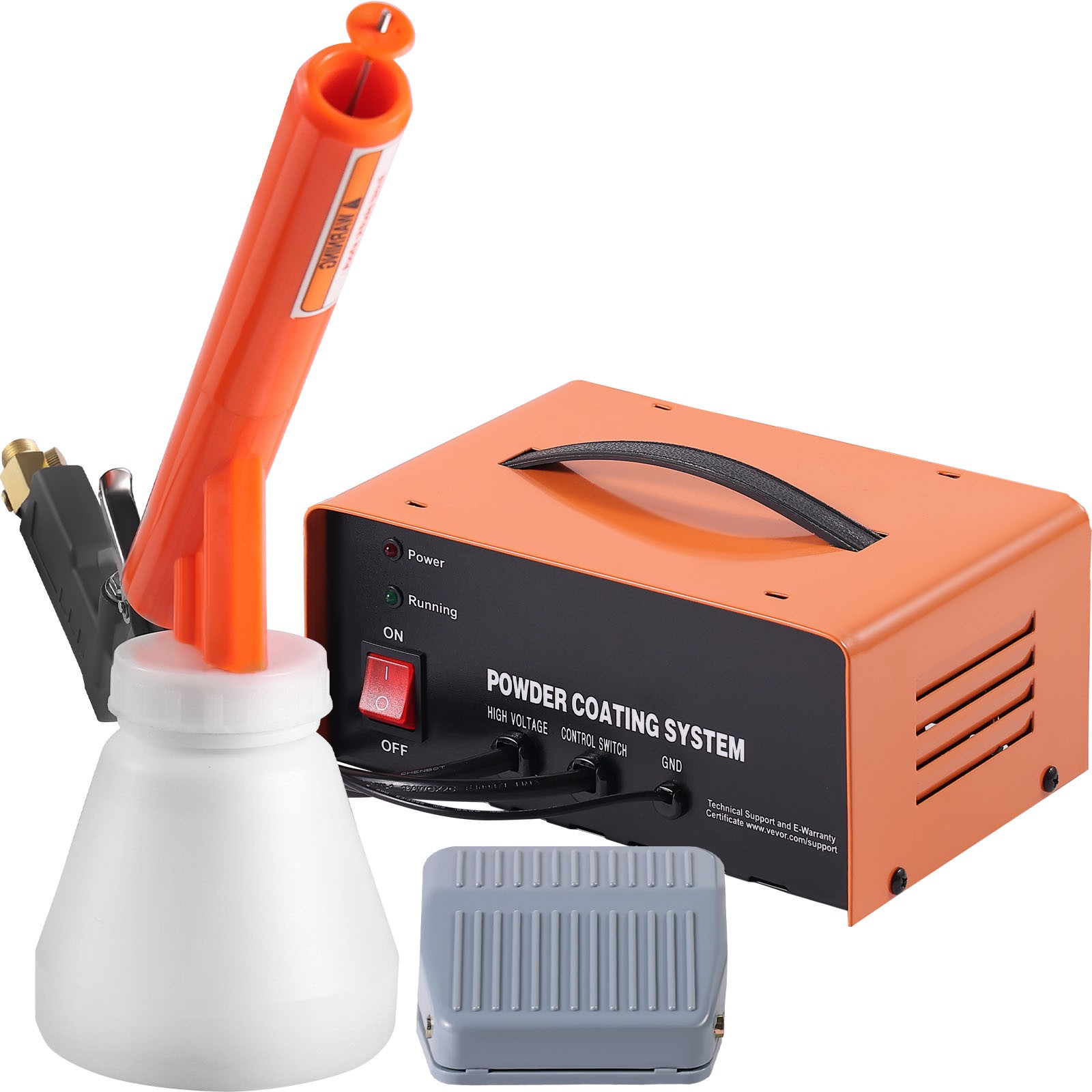 Uimoso 50KV Electrostatic Powder Coating System with Spray Gun and Foot Pedal