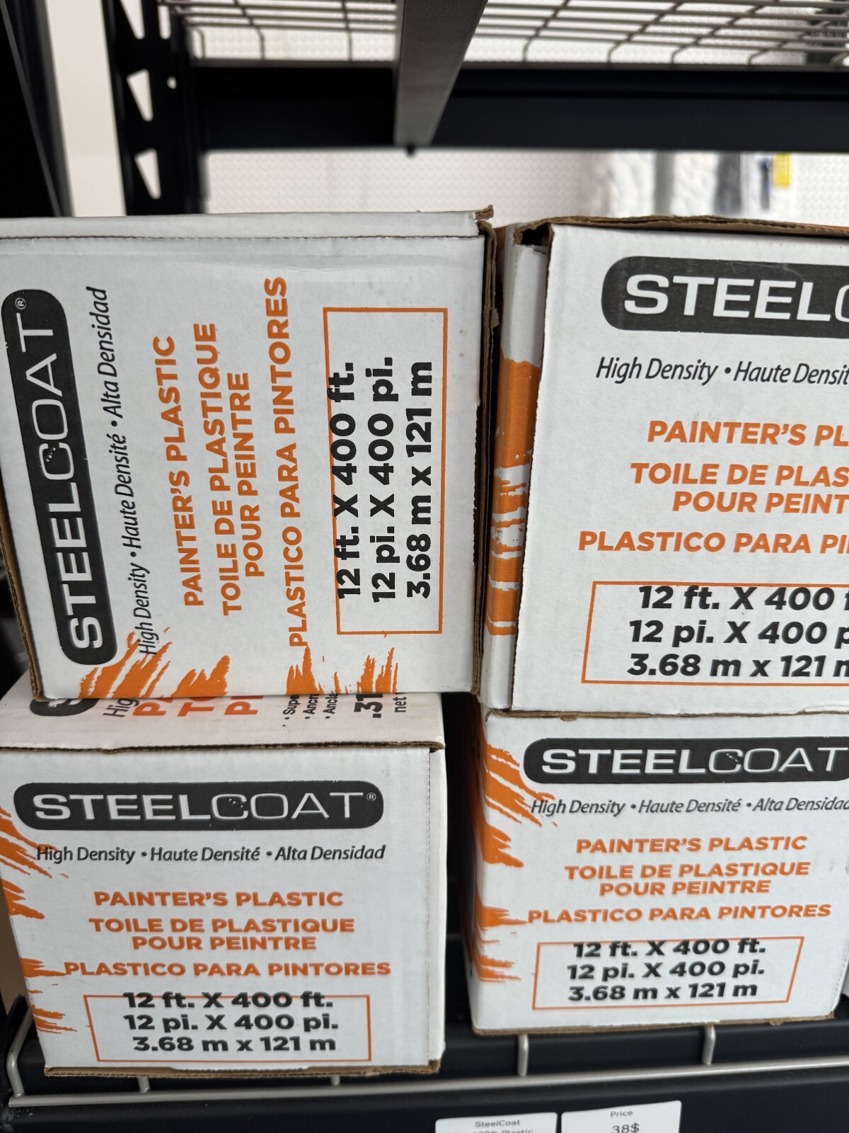 Steelcoat 12ft x 400ft .31mil plastic film (Painters Plastic)