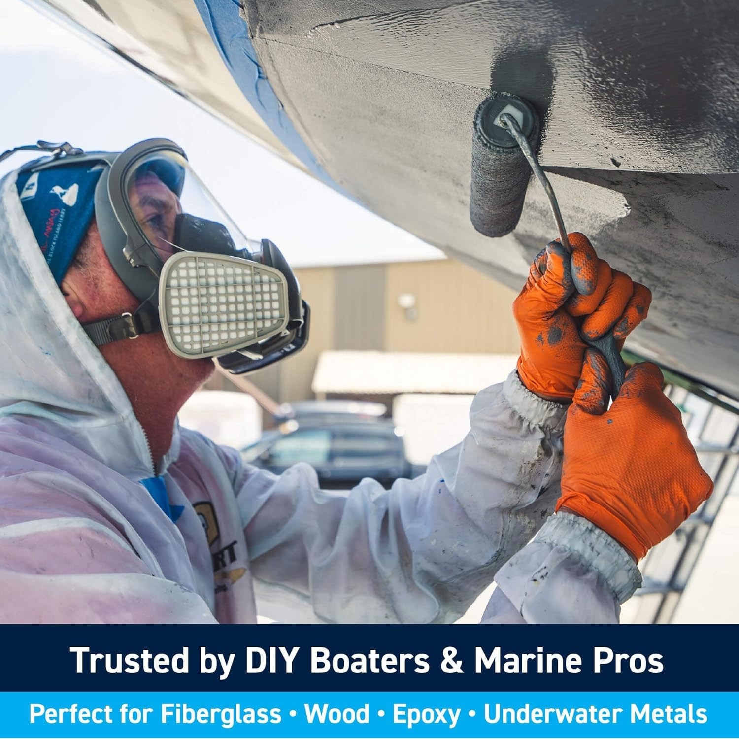 Epoxy Barrier Coat System White Quart for Fiberglass & Marine Protection