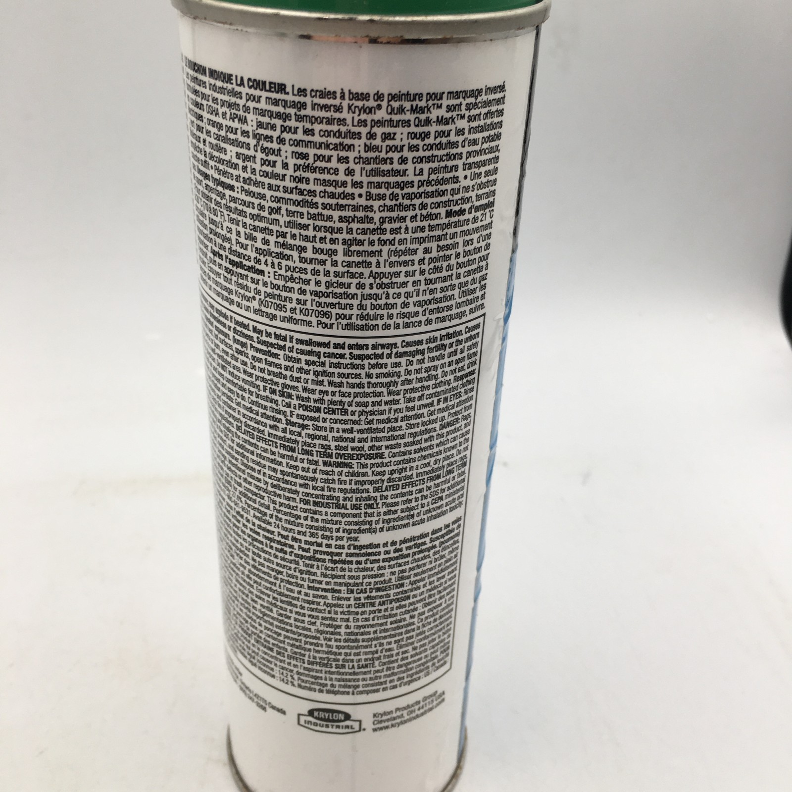 ONE CAN Of Krylon QUIK-MARK Water-Based Inverted Marking Paint – APWA Green