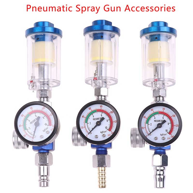 Pneumatic Spray Gun Air Regulator Gauge Water Trap Filter Tool JP/EU/US Adapt A3