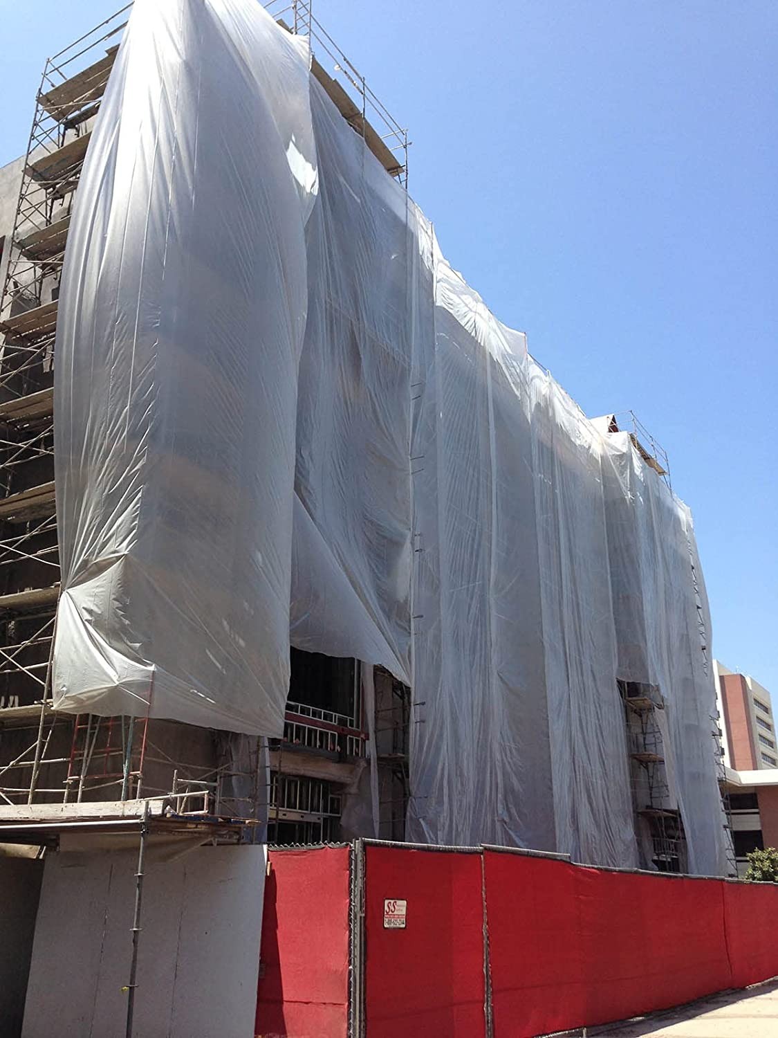 6 Mil Clear/Translucent Poly Sheeting 10′ x 100′ Heavy Duty Plastic Film Roll