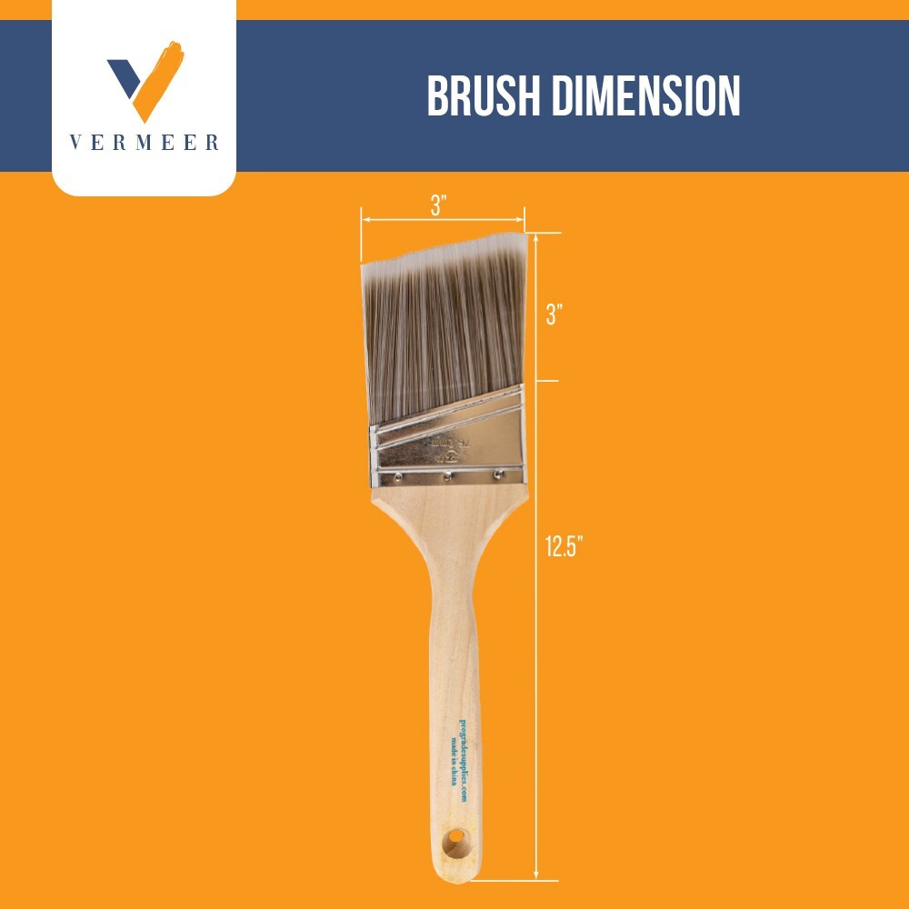 2 Pack – 3″ Angle Brushes for All Latex and Oil Paints & Stains