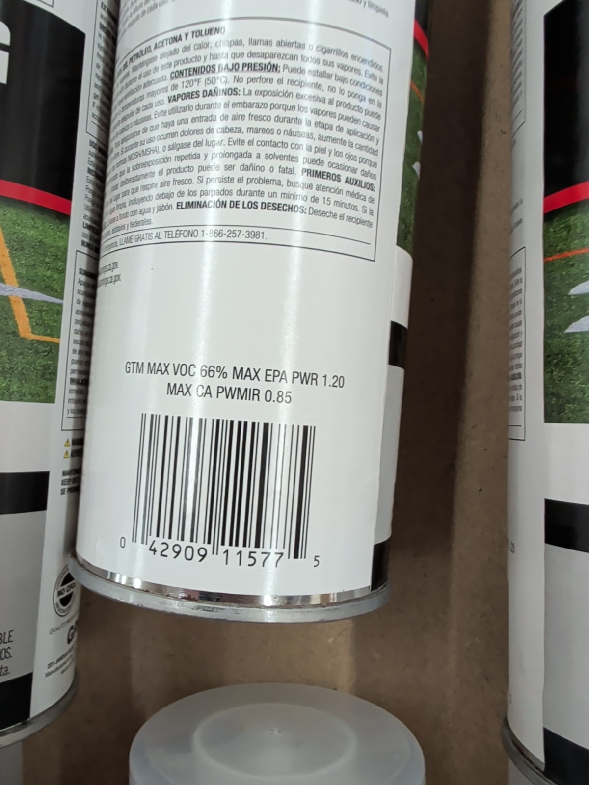 WHITE STRIPING PAINT – T TIP INVERTED NOZZLE – 17 OZ CAN – 6 PACK GPM TRUSTRIPE