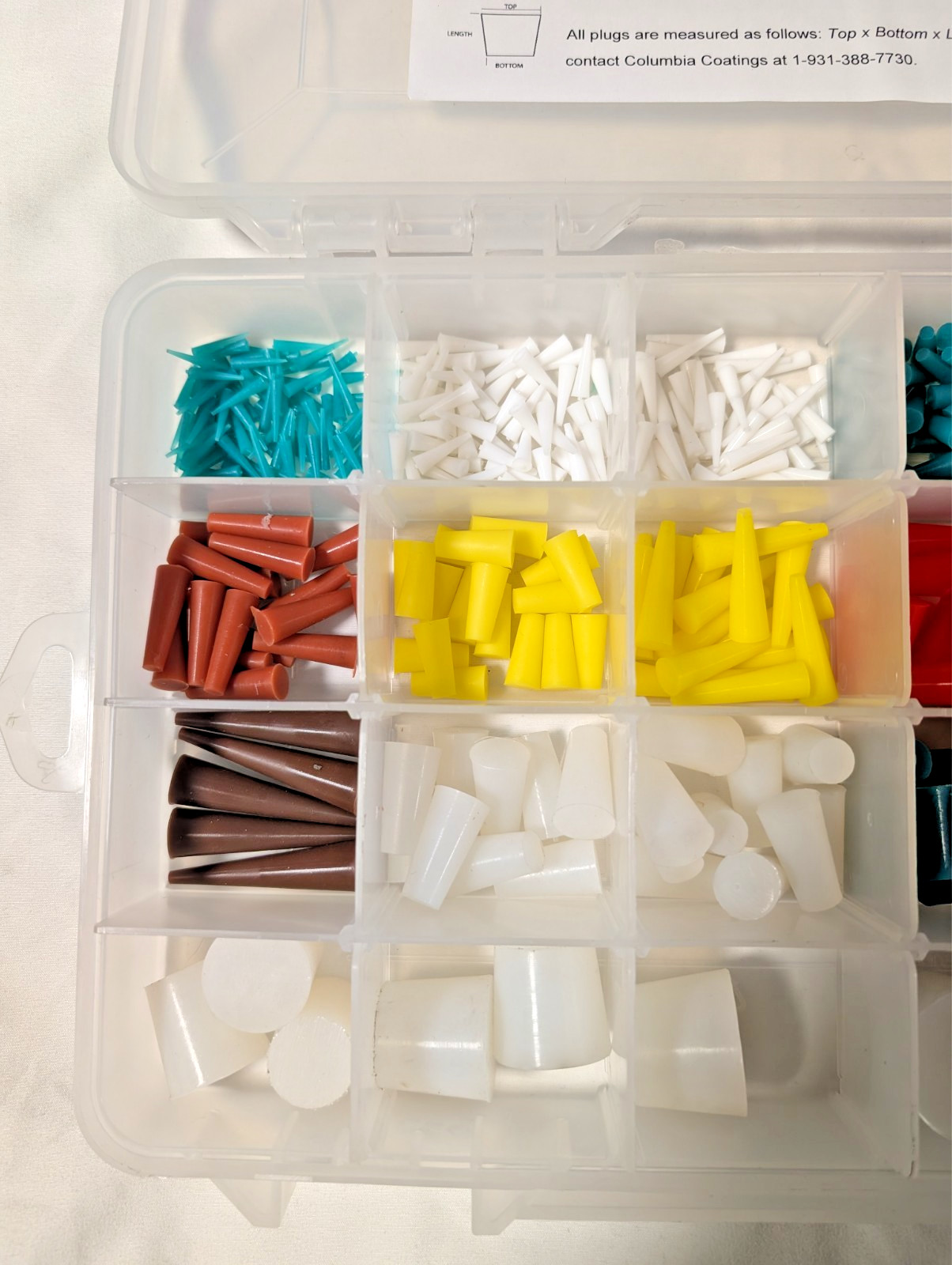 Columbia Coatings Large Silicone Tapered Plug Kit MSK-LPKM Powder Coating