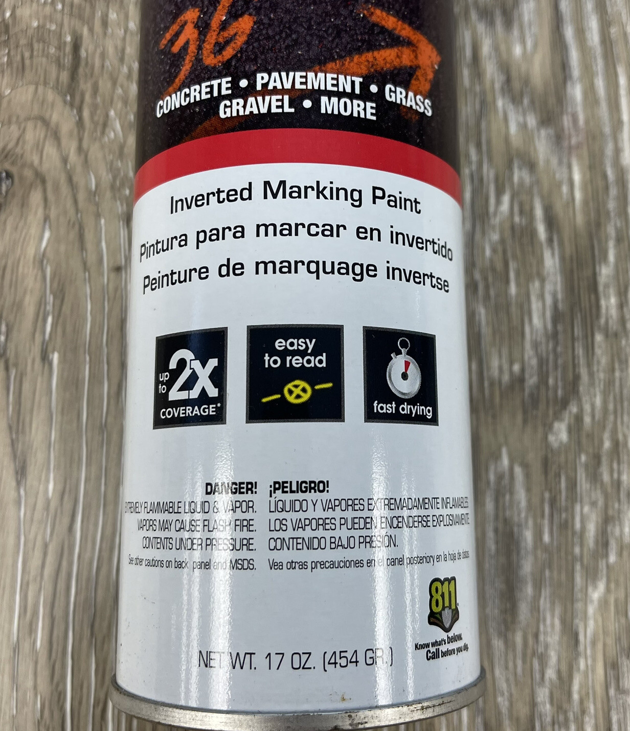 Rust-Oleum 203032 Fluorescent Green Inverted Marking Paint 17 oz. Lot of 2
