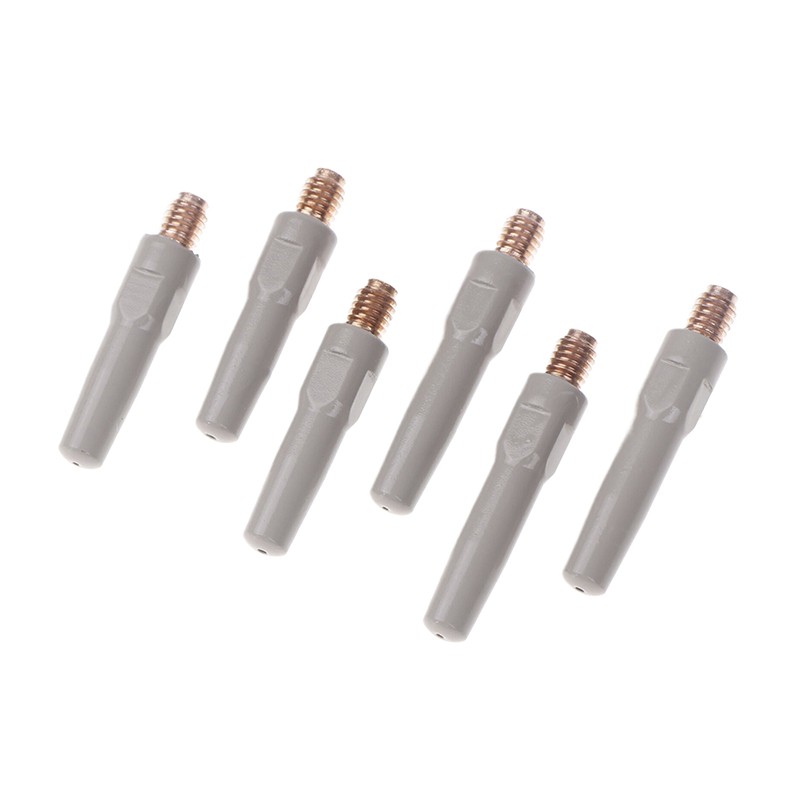 2Pcs/Set 15AK Welding Contact Tips New Coating Protect 25mm M6 Gas Nozzle Tip