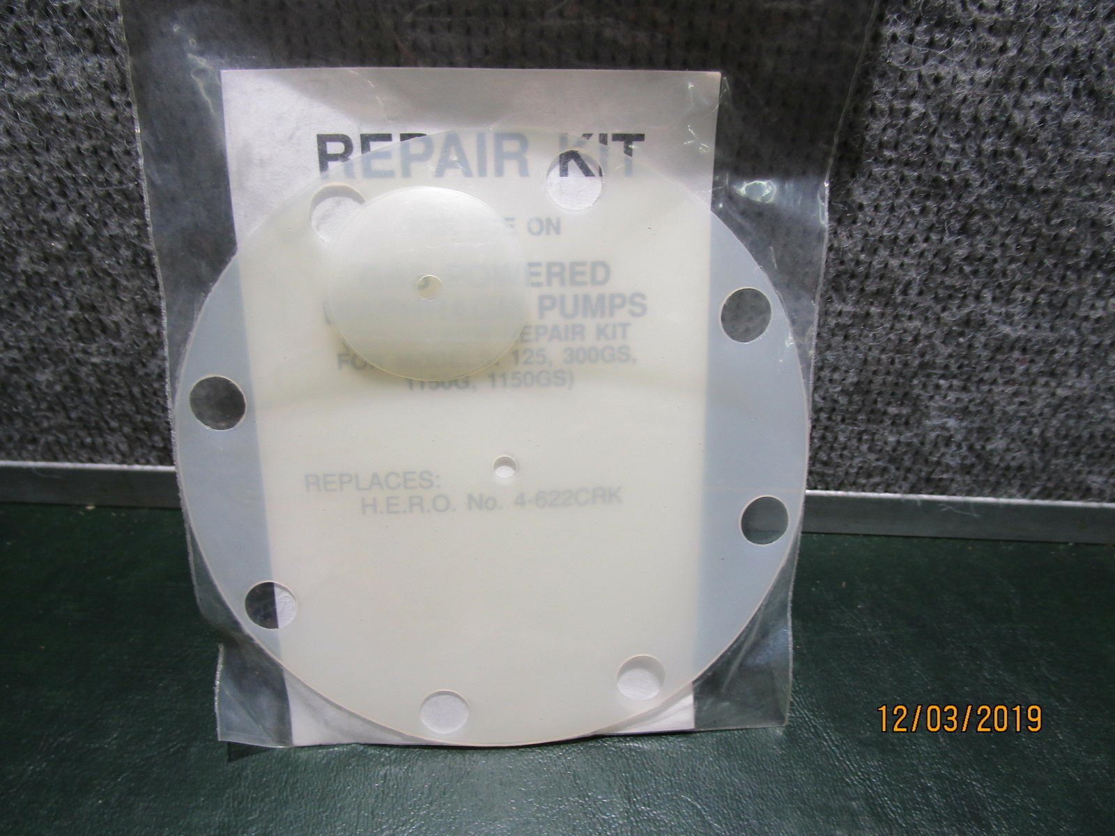 Bedford 20-1889 Gas Powered Diaphragm Repair Kit Replaces HERO No 4-622CRK