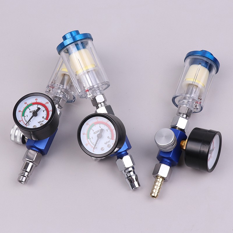 Pneumatic Spray Gun Air Regulator Gauge Water Trap Filter Tool JP/EU/US Adapt A3
