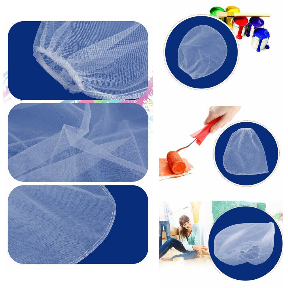 5/10Pcs Mesh Filters Paint Strainer Bags Elastic Opening Fine Waterproof Durable