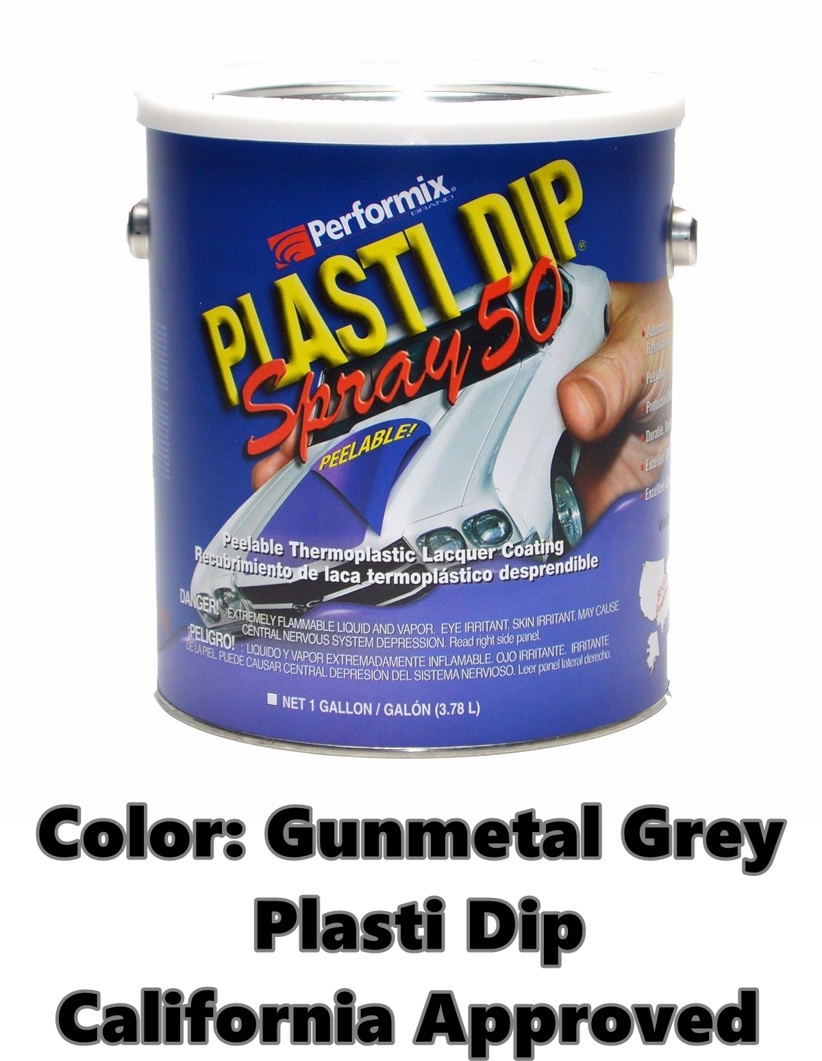 Performix Plasti Dip Spray 50 Gunmetal Grey Gallon Low VOC California