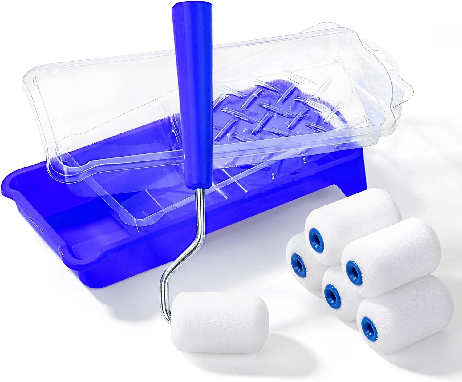 Bates- 2 Inch Foam Paint Roller Kit, 10 pcs, Small 1x Blue