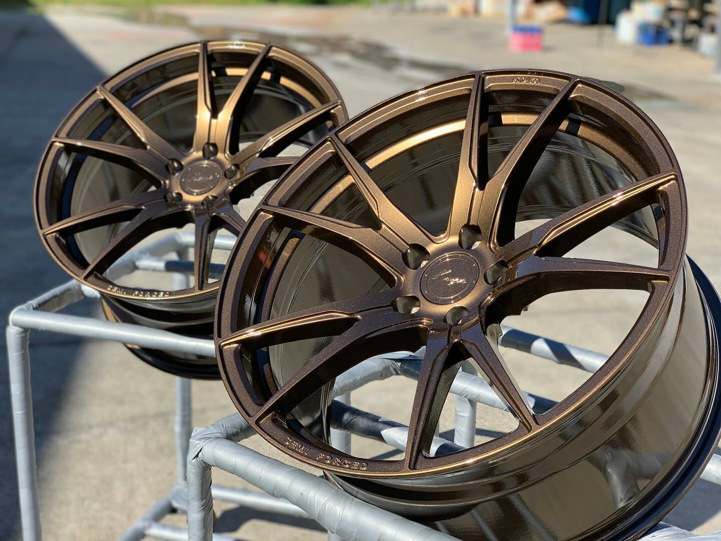 HiGlos METALLIC LIGHT CHROME BRONZE powder coat (TRIBO) 4lbs/1.8kg FREE SHIPPING