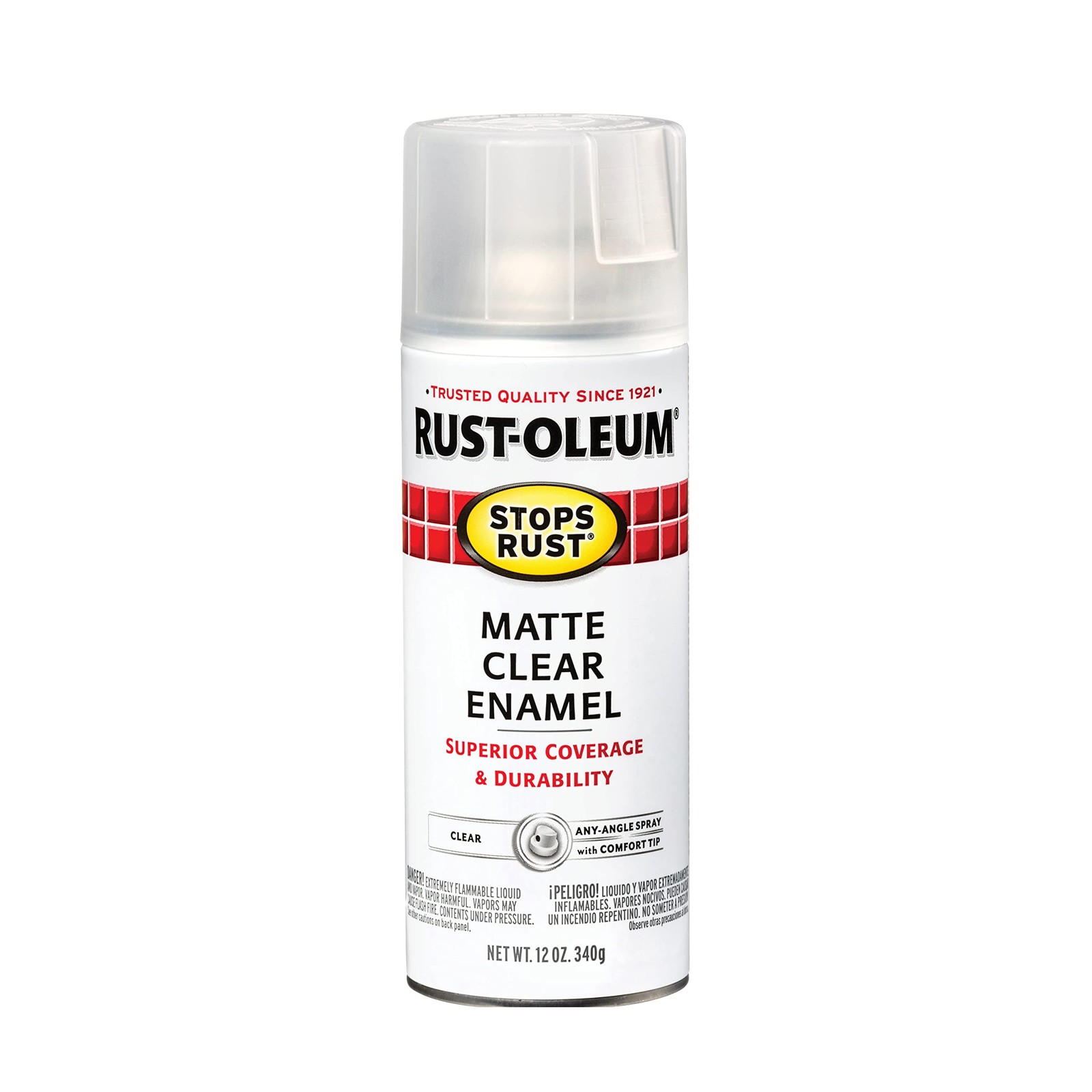 Rust-Oleum 285093 Stops Rust Spray Paint, 12 Ounce (Pack of 1), Matte Clear