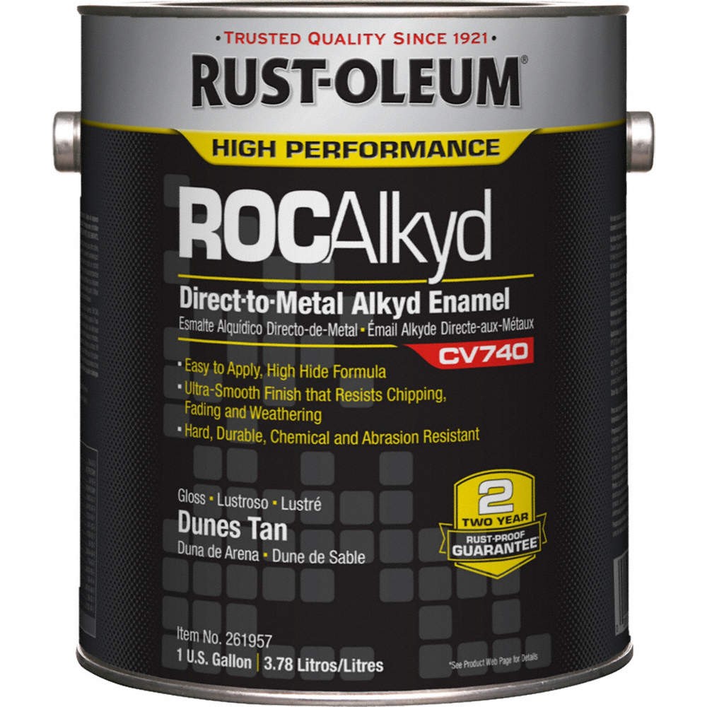 RUST-OLEUM 261957 1 GAL 100 VOC DTM Alkyd Dunes Tan 23N394