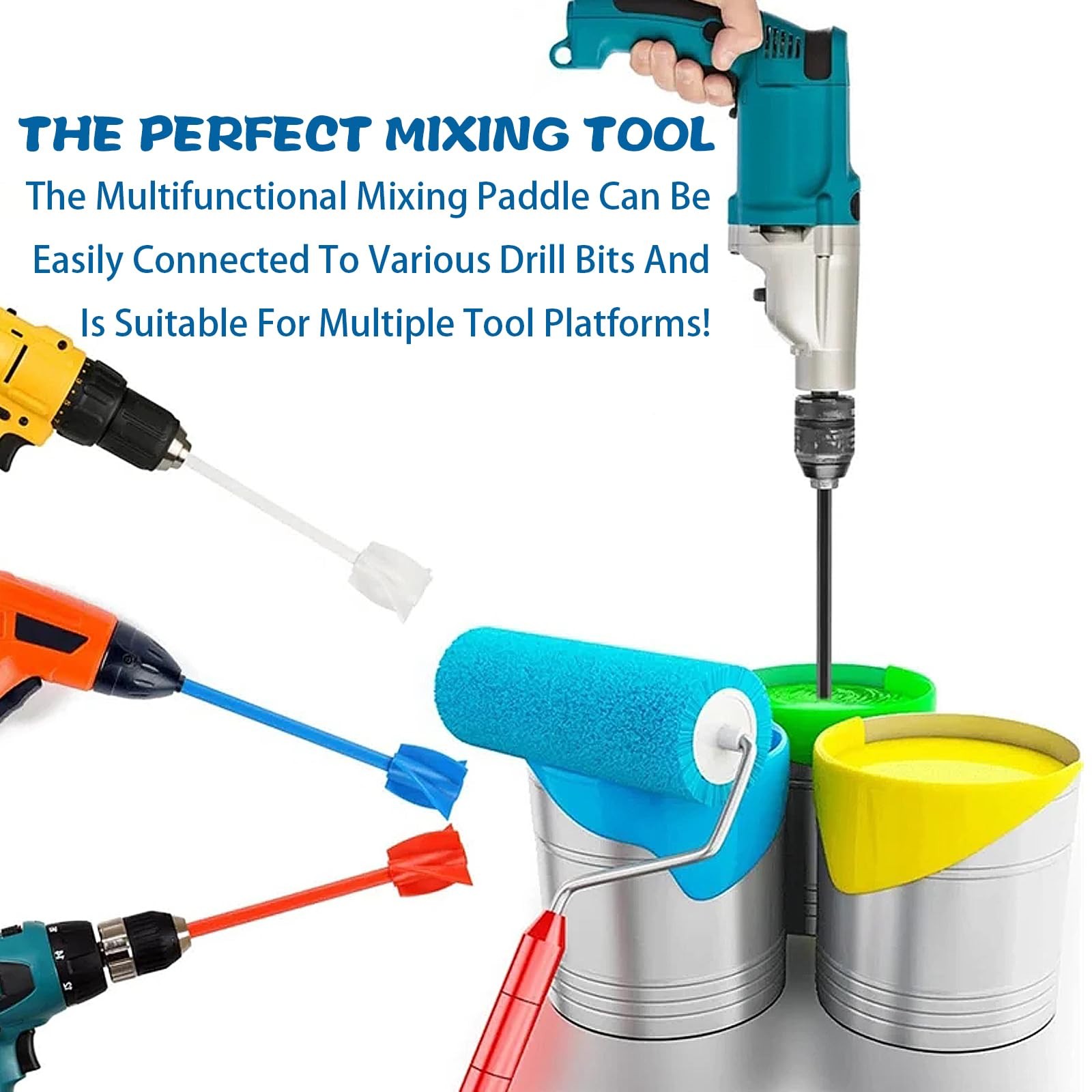 16 Pcs Epoxy Resin Mixer Paddles, Reusable Plastic Mixing Paddle Paint Stirre…