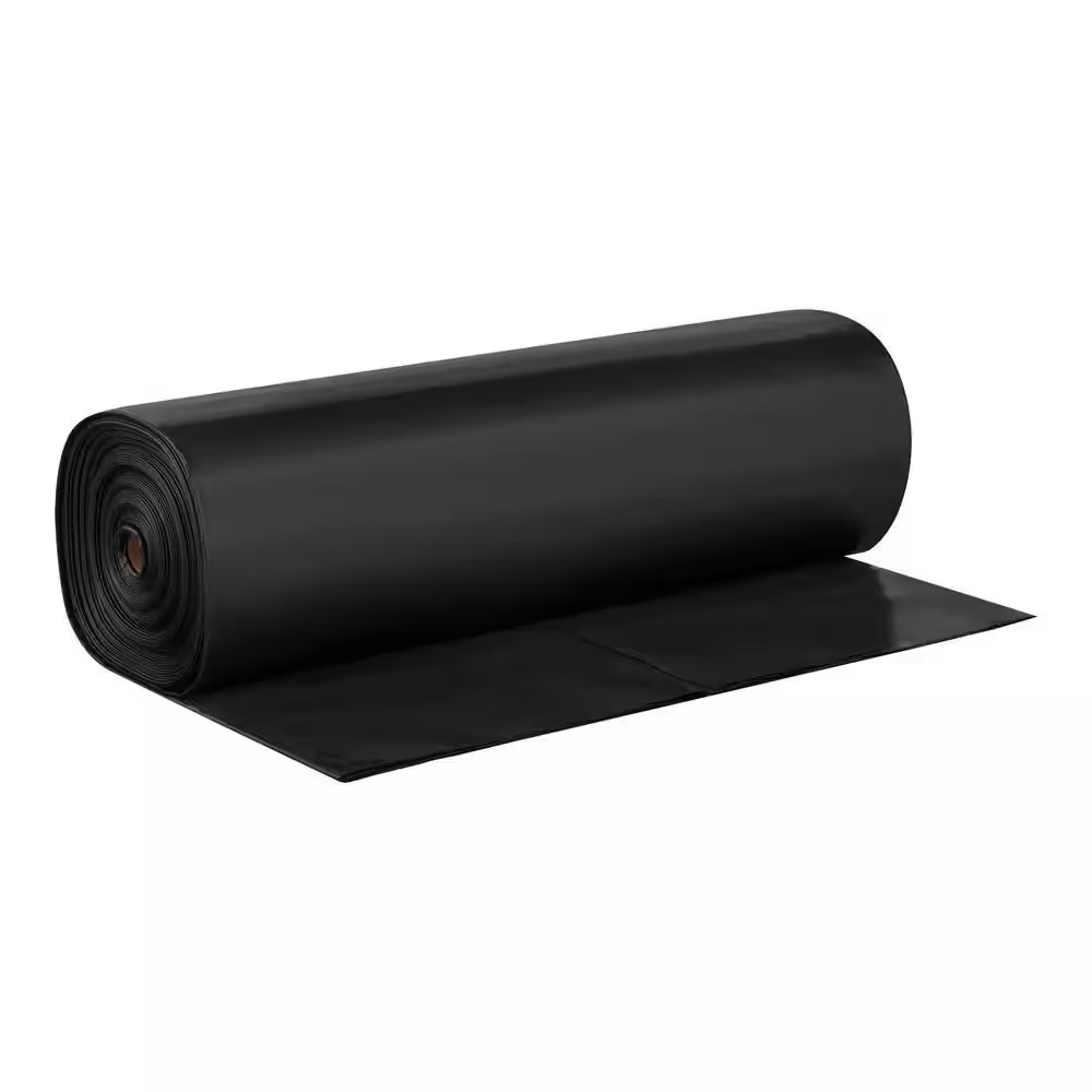 20 Ft. X 100 Ft. Black 6 Mil Plastic Sheeting