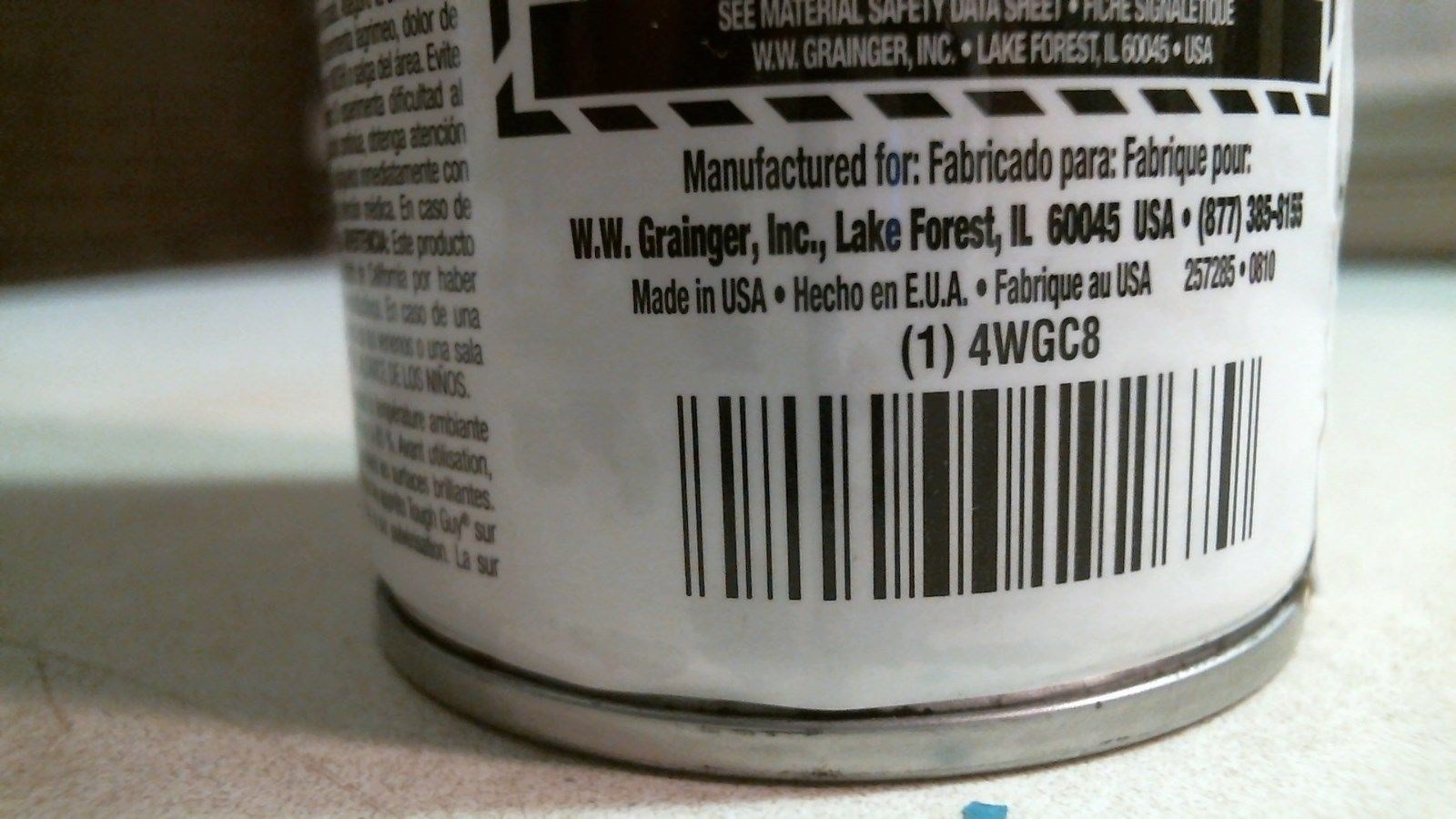 Tough Guy 4WGC8 Multi-Purpose Paint OSHA Safety Orange, 2 PER ORDER, FREE SHIP