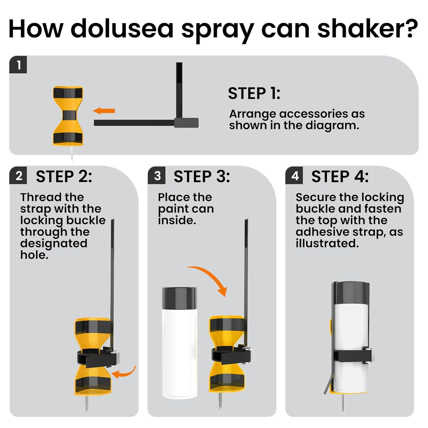 Universal Paint Can Shaker with One-Click Adjustment for 2″ to 4″ Cans