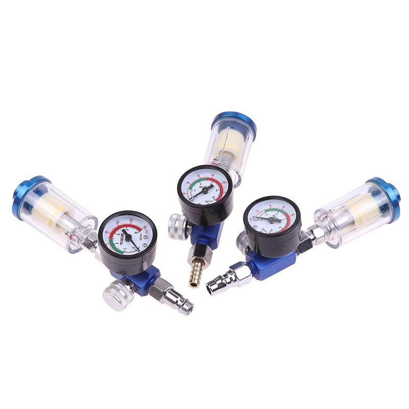 Pneumatic Spray Gun Air Regulator Gauge Water Trap Filter Tool JP/EU/US Adapt A3