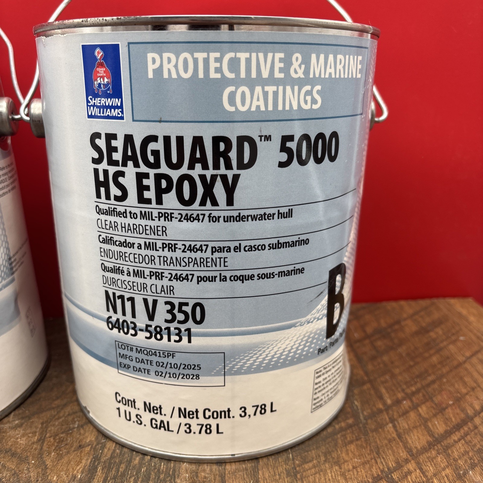 Sherwin-Williams Seaguard 5000 Hs Epoxy N11W350 White A Full Kit