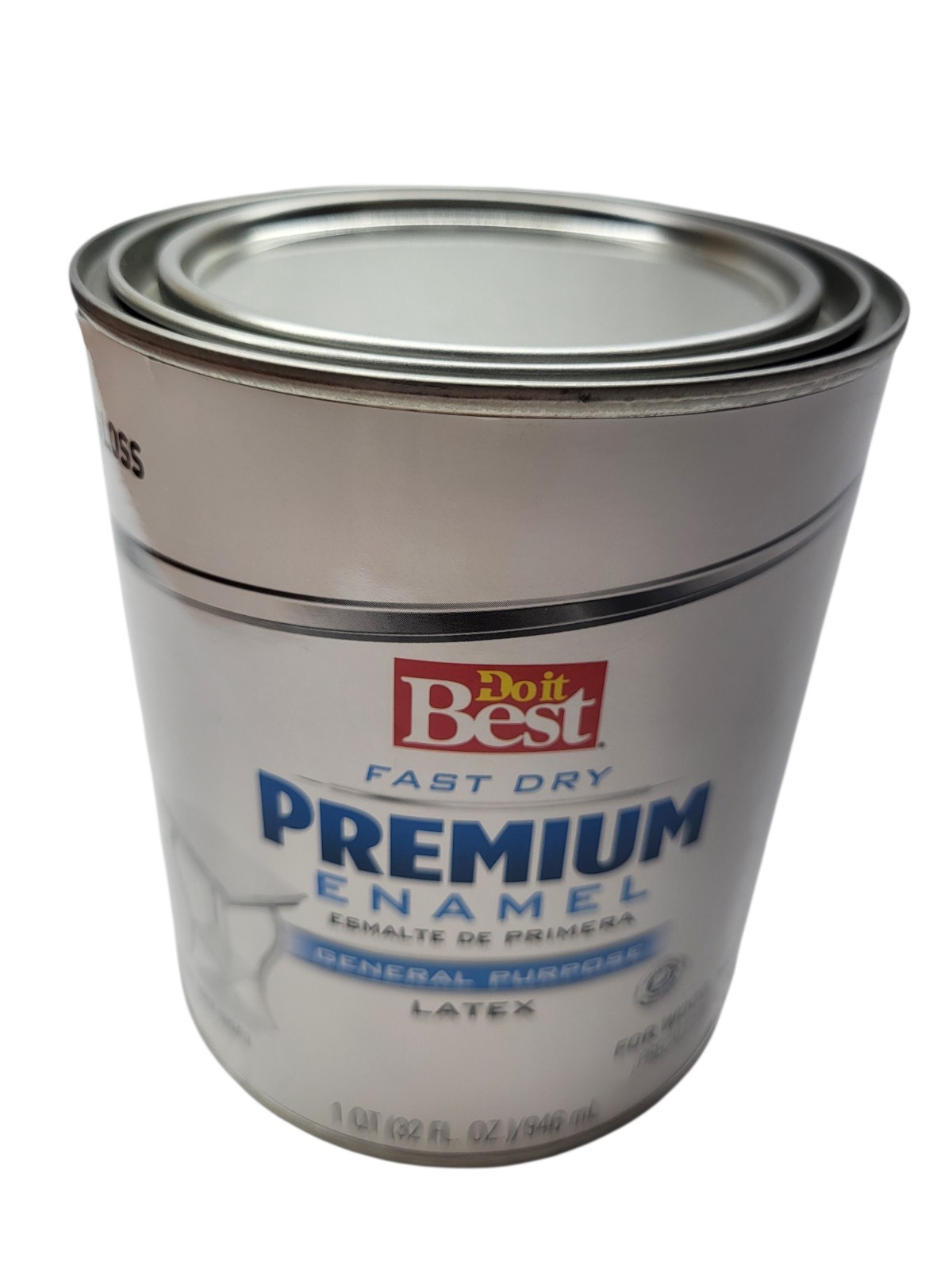 Paint Acrylic Latex Semi-Gloss Premium Enamel, White, 1 Qt. SIM Do it Fast Dry