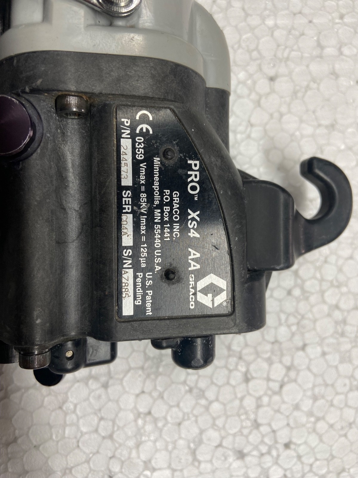 Graco PRO Xs4 AA Electrostatic Spray Gun 85kV (P/N 244573) Air-Assisted