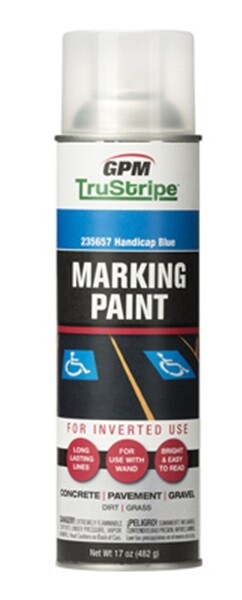 GPM INVMRK-17 TruStripe 17 Oz Handicap Blue Inverted Marking Paint Aerosol Spray
