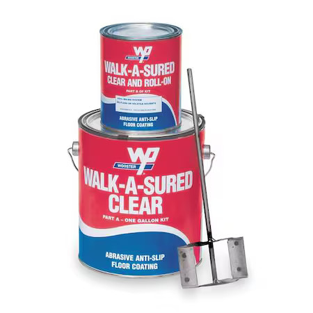 Wooster Products Was-Gry 1 Gal Anti-Slip Floor Coating, Gloss Finish, Gray,