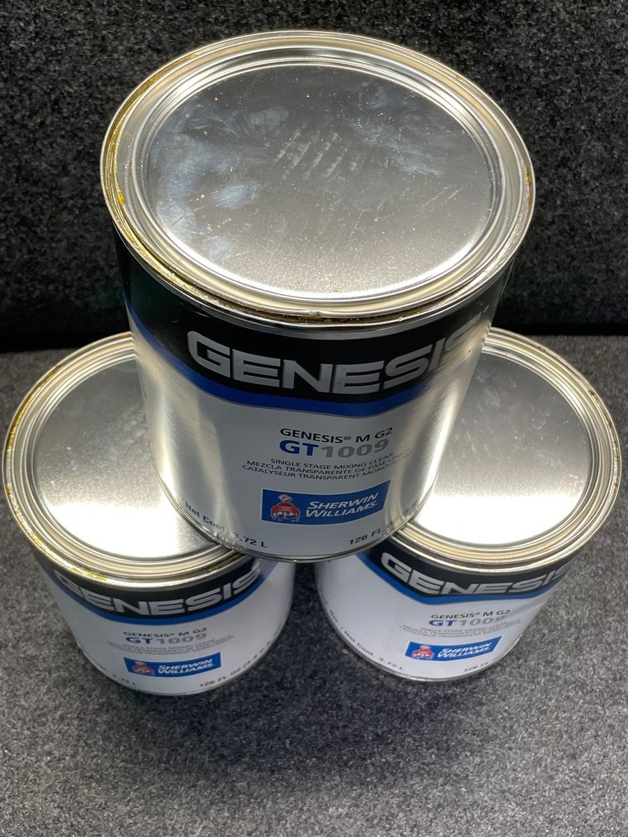 SHERWIN WILLIAMS GT1009 Genesis M G2 Single Stage Mixing Clear 3.9QT, Lot of 3*