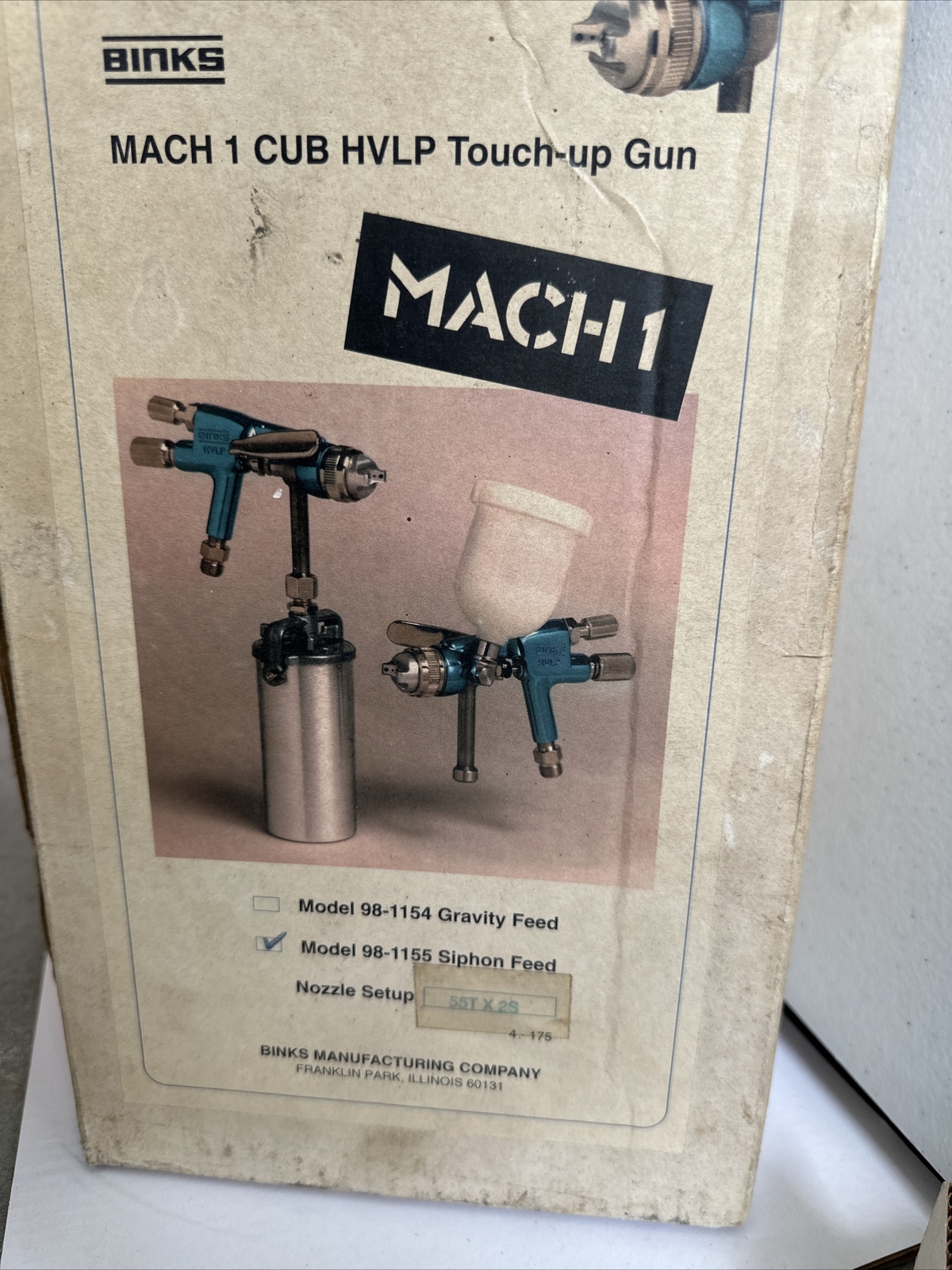RARE BINKS MACH 1 CUB HVLP GUN W./SIDE TRIGGER NEW COMES W/BONUS! C BELOW