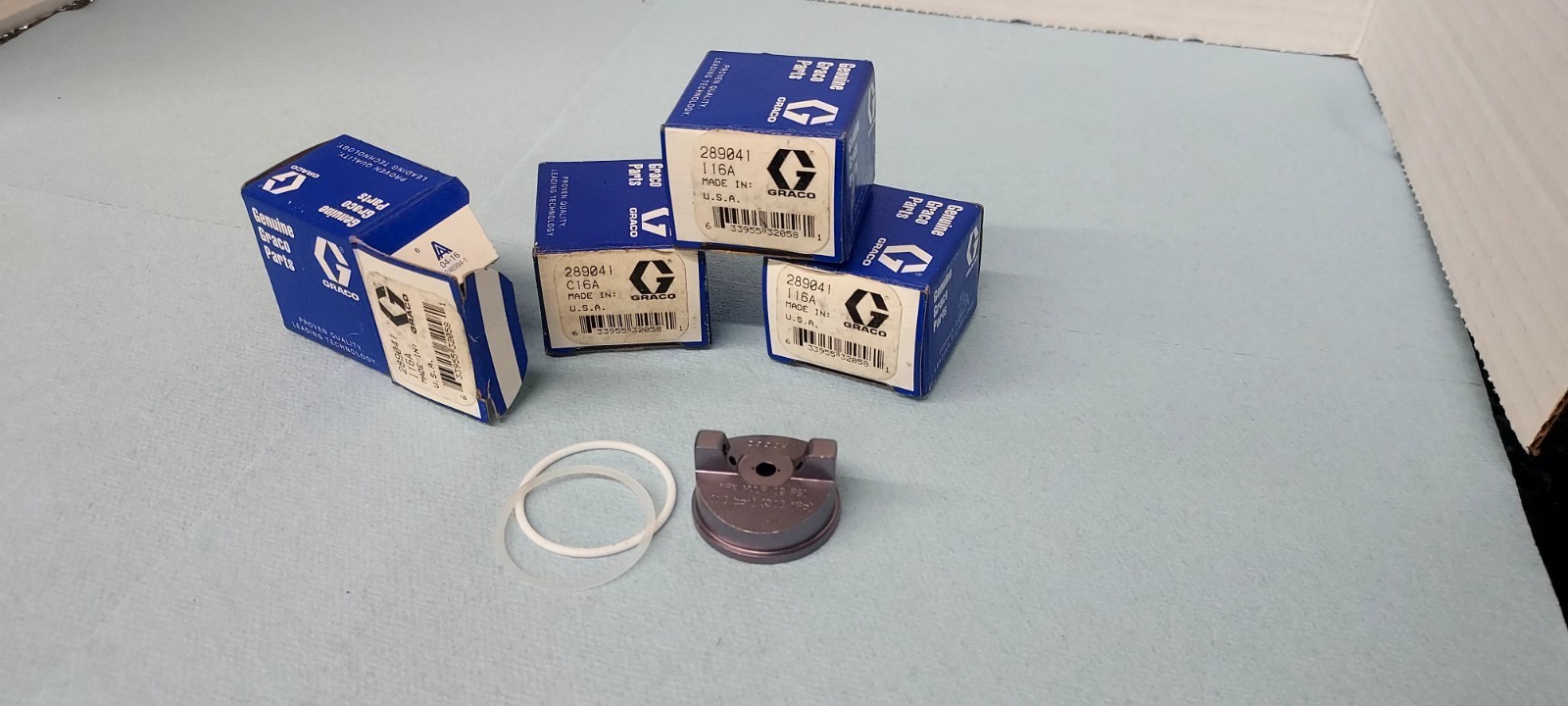 “LOT OF 4” Genuine Graco 289041 Air Cap kit HVLP for Airpro Spray Gun
